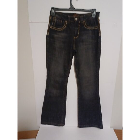 KIKIT Denim - Kikit Women's Jeans Size 6 30x30 Midrise Dark Wash Bootcut Denim